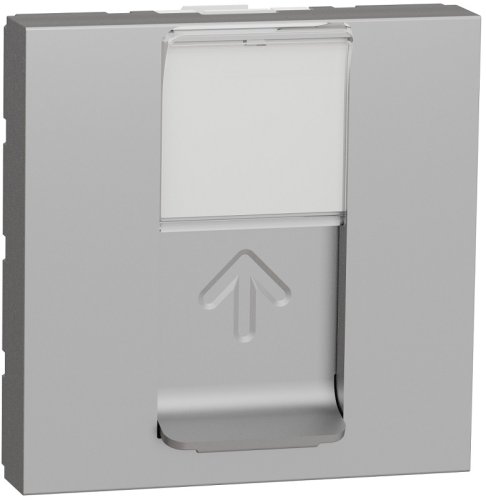 Розетка компьютерная без рамки Schneider Electric Unica Modular 1-м. 2 мод. RJ45 6e алюминий картинка